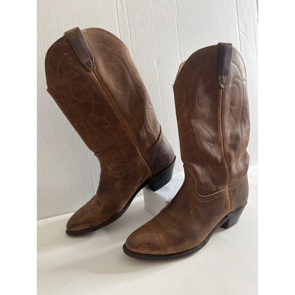 Durango Women's Cowboy‎ Boots Brown Leather Distressed Slouch Boots Size 7.5 - Picture 3 of 10